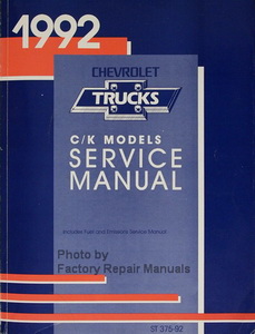 1992 Chevrolet Trucks C/K Models Service Manual
